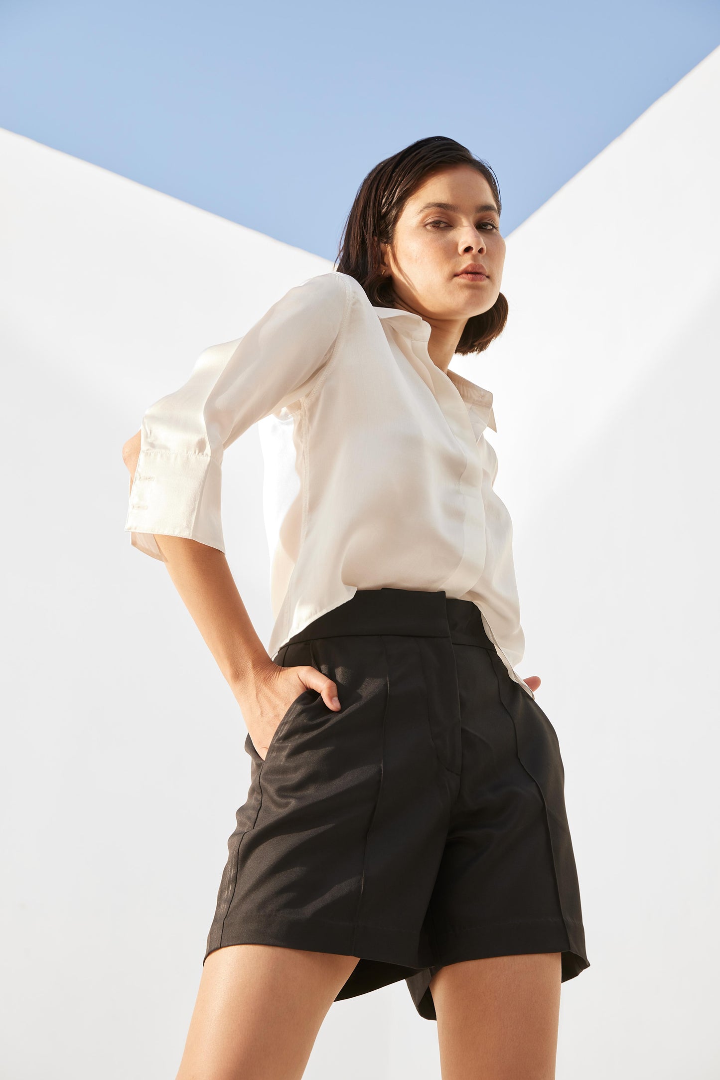 White Silk Shirt