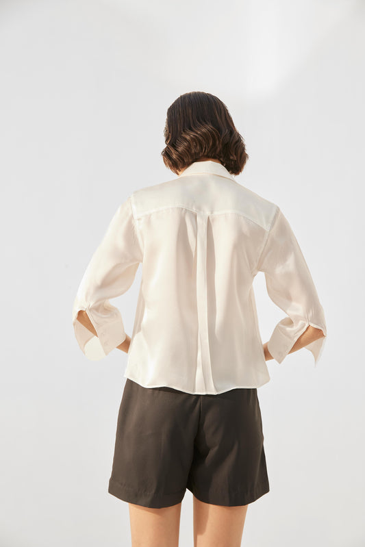 White Silk Shirt