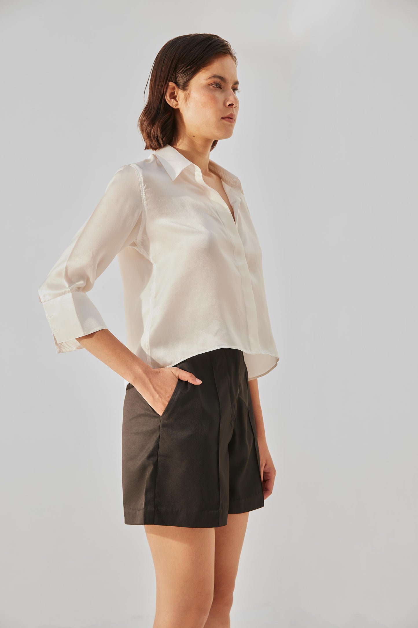 White Silk Shirt